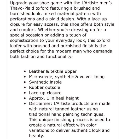 Spring Step L’Artiste Thavo-Plaid tan oxfords - Picture 11 of 11